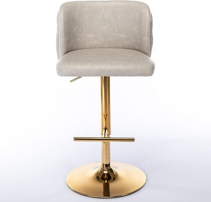 Modern Dining Chairs, Mid-Century Kitchen Table and Chairs with Sturdy Stable Construction, Easy Assembly for Dining Room, Home Pub and Kitchen Island,Beige-PU