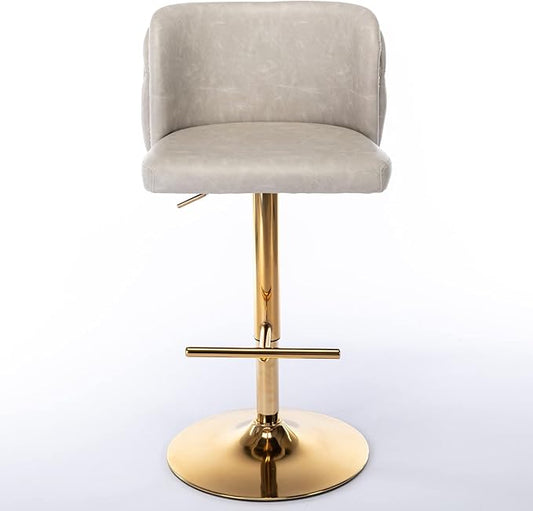 Modern Dining Chairs, Mid-Century Kitchen Table and Chairs with Sturdy Stable Construction, Easy Assembly for Dining Room, Home Pub and Kitchen Island,Beige-PU