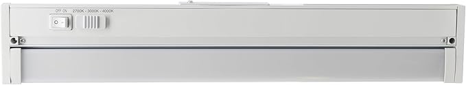 LEDVANCE 24" LED Undercabint Light, 18W, 3 CCT Select 2700/3000/4000K, 80 CRI, Linkable, 1200 LMS, Accessories Included - 1 Pack (62443)