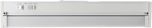 LEDVANCE 24" LED Undercabint Light, 18W, 3 CCT Select 2700/3000/4000K, 80 CRI, Linkable, 1200 LMS, Accessories Included - 1 Pack (62443)