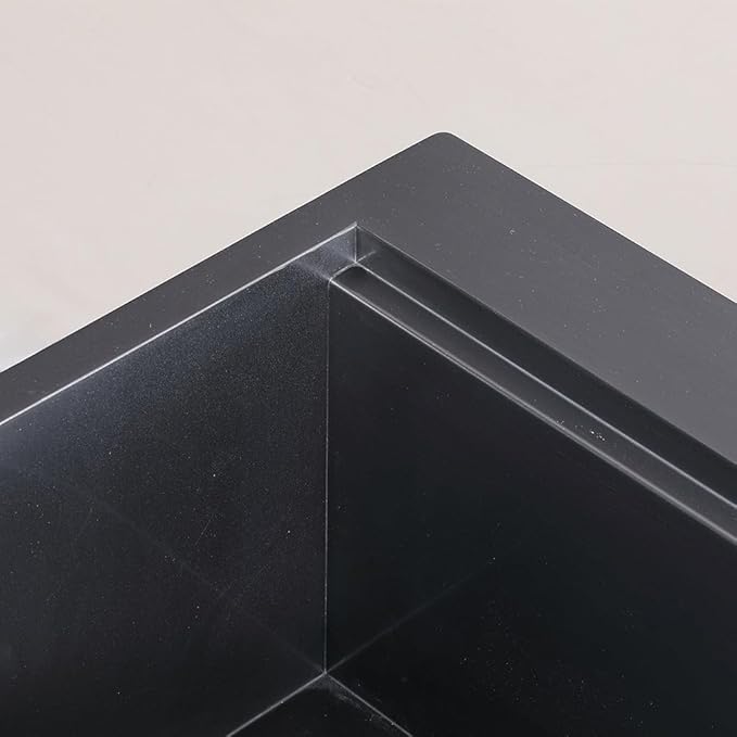 KINGO HOME Black Kitchen Sink,Drop In Bar Sink Gunmetal Black Stainless Steel Square Small Topmount Single Bowl Workstation Sinks,304 Stainless Steel Topmount Wet Bar Prep Sinks With Cutting Board