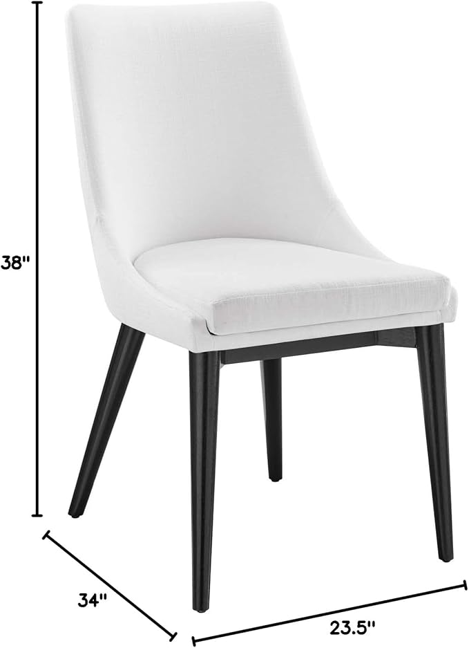 Modway EEI-2745-WHI-SET Viscount Dining Side Chair Fabric Set of 2, White