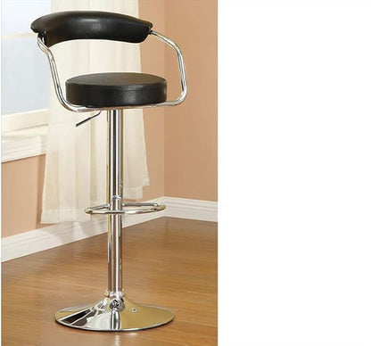 Modern Dining Chairs Set of 2 Adjustable Swivel Kitchen Island Stools with Sturdy Natural Design, Versatile Use for Comfortable Seating - Stylish Simple Construction,Black-Fabric-Classic