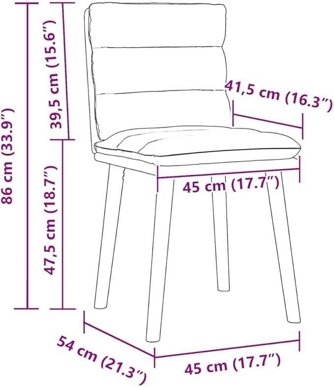 Dining Chair Set of 2, Dark Grey Upholstered Rubber Wood, 8.4"x7"x13.3", Matte Finish, Kitchen/Dining/Living Chair