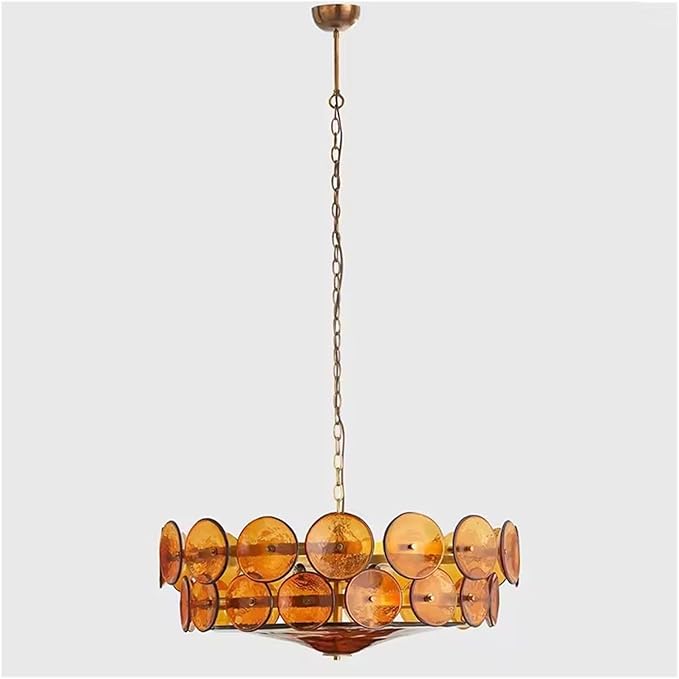 French Retro Design Brown Glass Lamp Living Room Lamp American Minimalist Bedroom Light Luxury Dining Room Chandelier,Modern Lighting