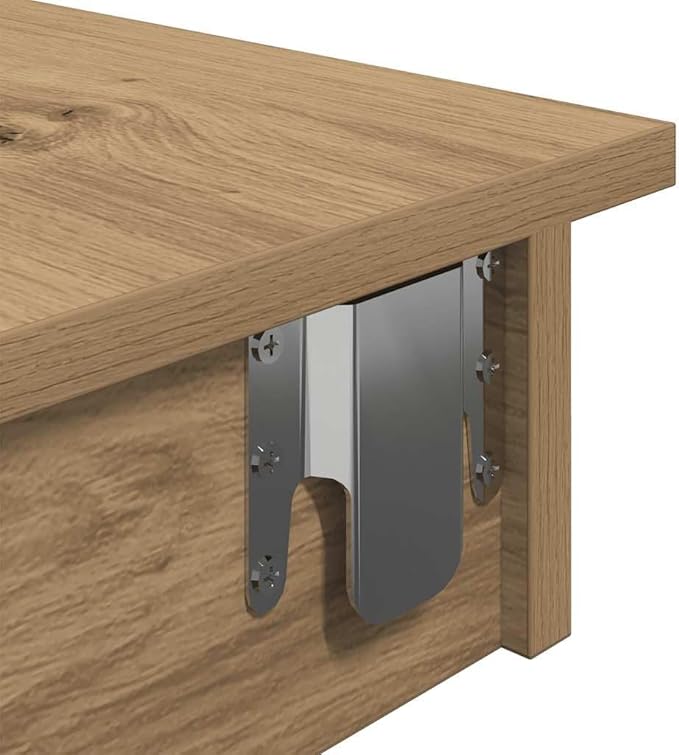 Artisan Oak Wall Bar Table, Engineered Wood, Rectangular, 17.7x40.2x40.7 Inch, Modern Dining Kitchen Table for 2, Space Saving Home Bar Furniture