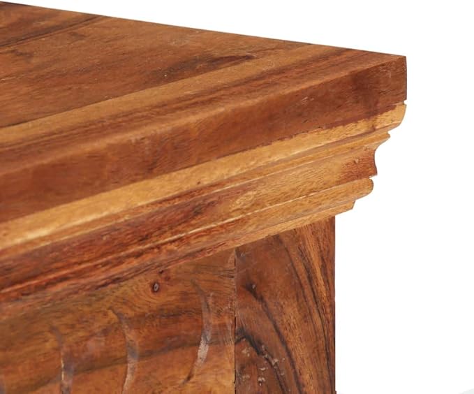 Acacia Wood Sideboard 11.8"x24.8"x29.5", 2 Drawer 2 Door Buffet Console for Living/Dining/Kitchen