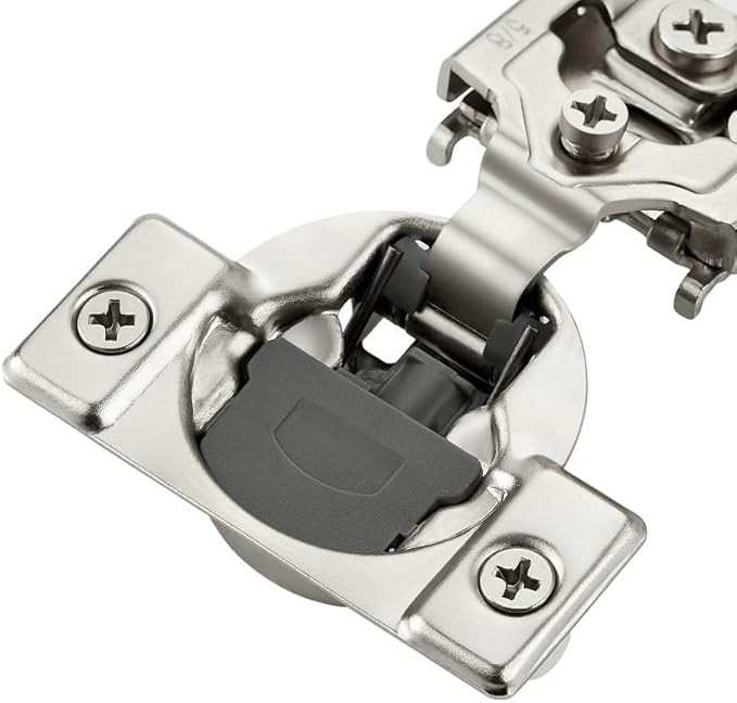 20 Pack 10 Pairs 5/8 inch Overlay Soft Close Hinges for Kitchen Cabinet Hinges Satin Nickel Hidden Hinges Stainless Steel Concealed Hinge self Closing