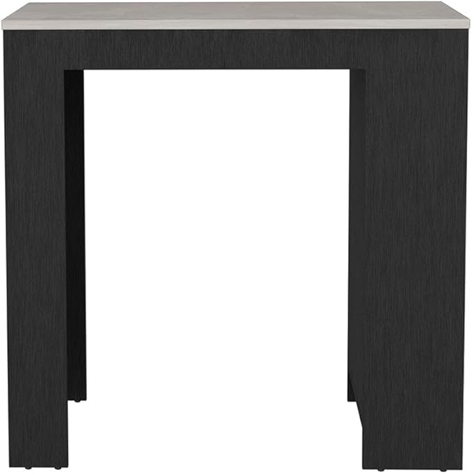 GOWE Harlan Kitchen Island, Counter Height Table Top with 3-Side Shelf