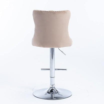 Modern Dining Chairs, Mid-Century Kitchen Table and Chairs with Sturdy Stable Base, Easy Assembly Luxury Furniture for Dining Room, Home Pub and Kitchen Island,khaki-Foam-2pc