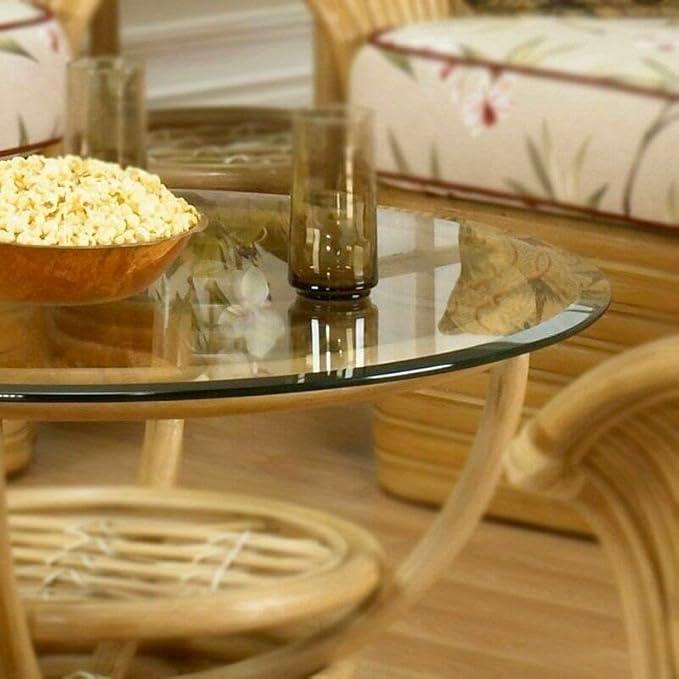 23" Inch Round Glass Table Top 1/2" Thick Tempered Beveled Edge by Fab Glass and Mirror