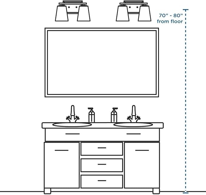 Progress Lighting 2-Light Clear Double Prismatic Glass Coastal Bath Vanity, Archie Collection, Antique Nickel (P2991-81)
