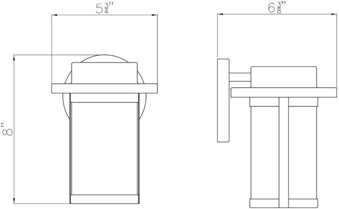 Design House Longmont Integrated LED Indoor/Outdoor Wall Light Frosted Glass for Entrance Porch Patio, Oil Rubbed Bronze – Design House, 180331