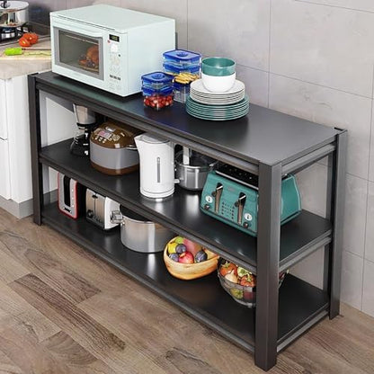Kitchen Bakers Rack, Oven Stand Food Prep Table and Work Table, Multifunctional Workstation Desk for Dining Room, Living Room, Bistro (Size : 120 * 35 * 80cm/47 * 14