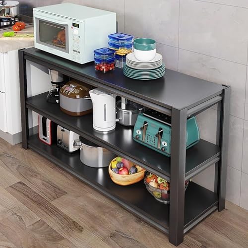 Kitchen Bakers Rack, Oven Stand Food Prep Table and Work Table, Multifunctional Workstation Desk for Dining Room, Living Room, Bistro (Size : 90 * 35 * 80cm/35 * 14