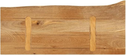 Solid Mango Wood Live Edge Table Top for Dining Room or Kitchen Countertop, Rustic Natural Wood Table Top Supporting 165.3 lbs, Rectangular Solid Mango Countertop 27.6 x 8.0 x 1.5