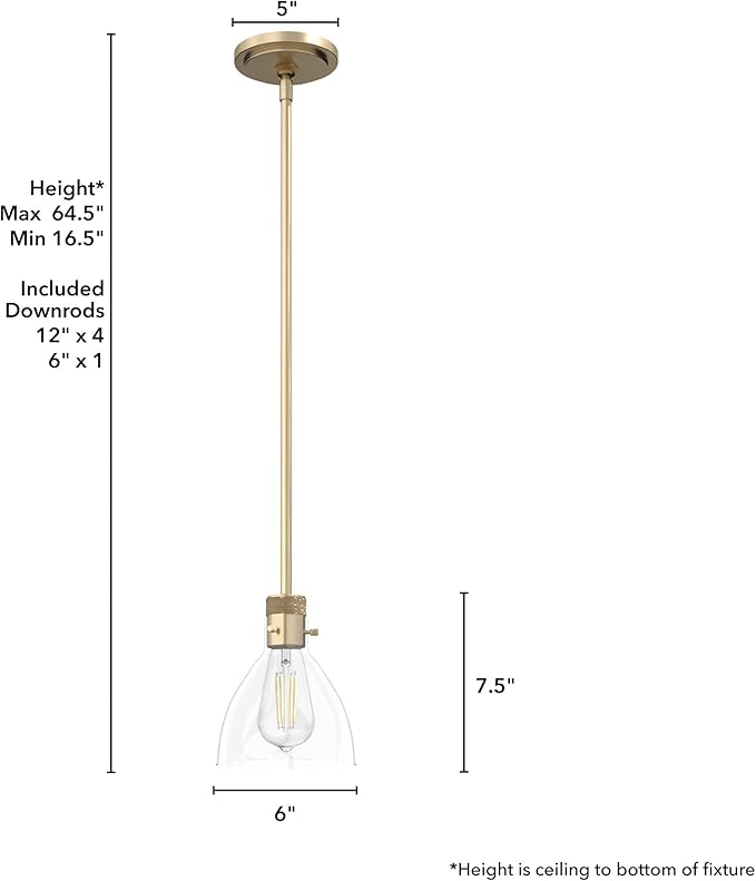 Hunter Fan Company 19293 Van Nuys Pendant, Alturas Gold