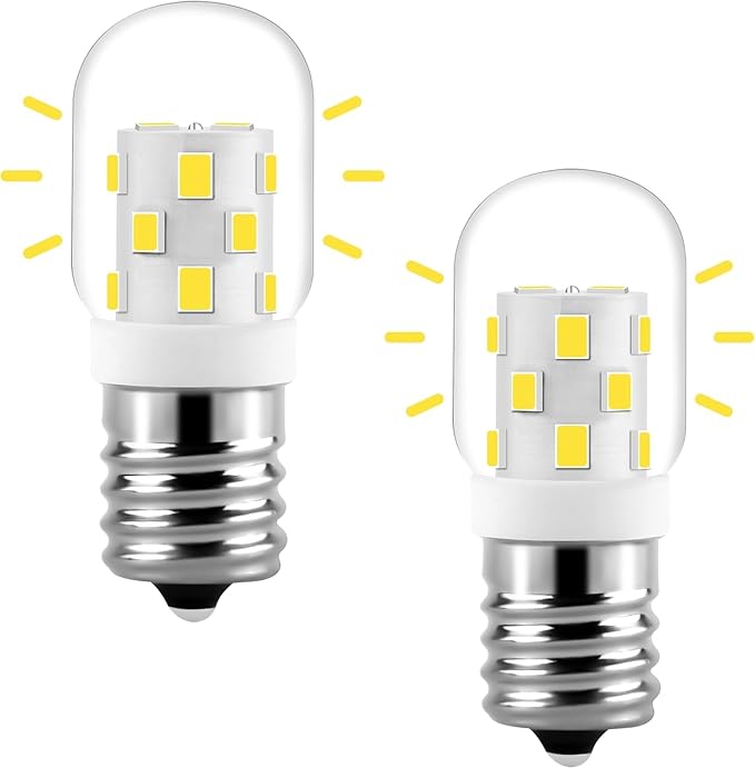 AMI PARTS 8206232A LED Appliance Bulb Incandescent Equivalent,E17 Light Bulb for Microwave Under Hood Refrigerators Oven (4 Packs Cool White)