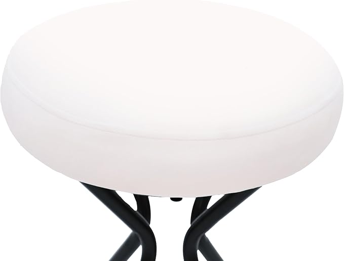 Modern Backless Bar Stools Set of 2 Round Upholstered Counter Stools for Kitchen Island Velvet Dining Chairs,for Living Room