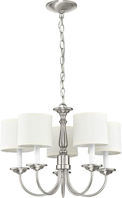 Progress Lighting 5-Light Candles Traditional Chandelier Light, Indoor, P4009-09, Brushed Nickel