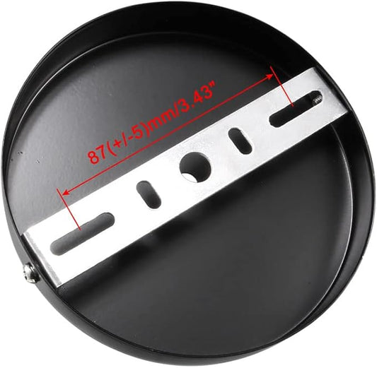 uxcell Retro Light Canopy Kit Wall Sconce Lamp Plate Fixture 120mm 4.7Inch Black