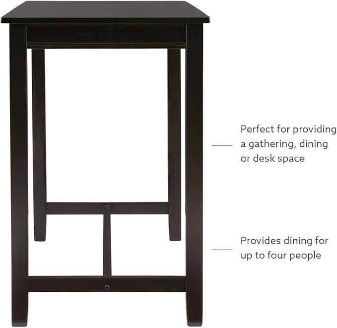 Linon Claridge Black 36 inch Height Bar Table