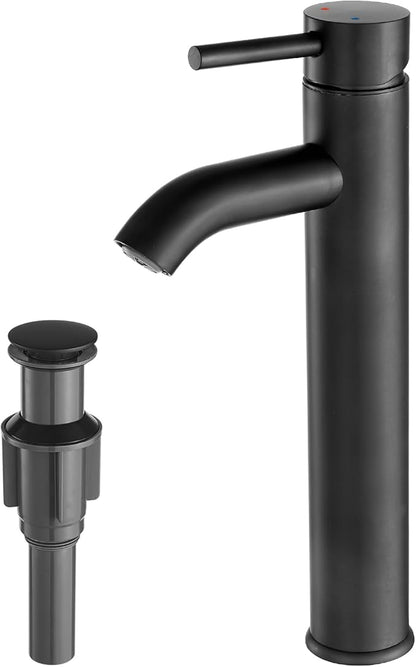 VOTON Vessel Sink Faucet Chrome Modern Tall Bathroom Faucets Single Handle One Hole Rv Vanity Lavatory Bathroom Sink Faucet
