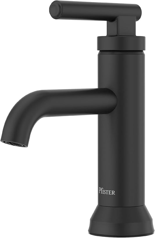 Pfister Capistrano Bathroom Sink Faucet, Single Control, 1-Handle, Single Hole, NSF Certified, Spot Defense Matte Black Finish, LF042CSOSDB