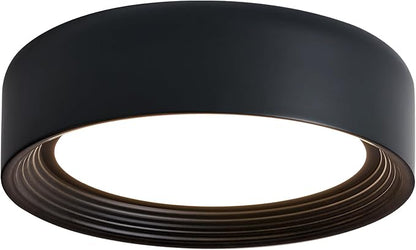 11.8 Inch Modern Dimmable LED Round Matte Black Flush Mount Ceiling Light,5CCT Adjustable 3000K-6000K,Close to Ceiling Lighting Fixture for Hallway,Entryway,Laundry Room,Kitchen,Bedroom