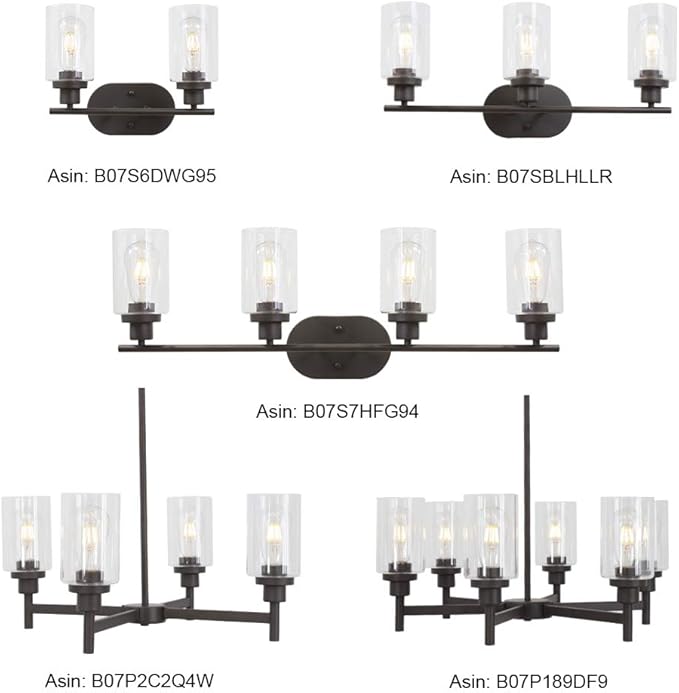 VINLUZ 4 Light Pendant Chandelier Modern Metal Lighting Oil Rubbed Bronze Industrial Ceiling Lighting Fixture for Dining Room Kitchen Living Room