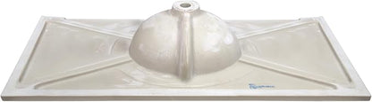 Design House Cultured Marble Vanity Top, 49 in W x 22 in D, Integrated 4 in Centerset Oval Sink & Backsplash, Ivory Swirl, 586347