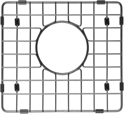 Starstar Sinks Protector Matte Black 304 Stainless Steel Kitchen Sink Bottom Grid, Rack (11.5 L x 10.5 W)