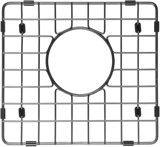Starstar Sinks Protector Matte Black 304 Stainless Steel Kitchen Sink Bottom Grid, Rack (11.5 L x 10.5 W)