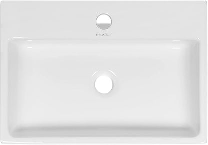 Swiss Madison SM-VS203 Claire 20" Rectangle Vessel Sink, Glossy White
