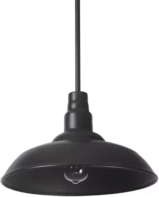 Ceybo Indoor/Outdoor Mini Pendant Light, 14"" Vintage Farmhouse Decor Adjustable for Kitchen, Restaurant, Dining Room, Entryway, Yard, Waterproof Pendant in Brown Finish, SHEL000047