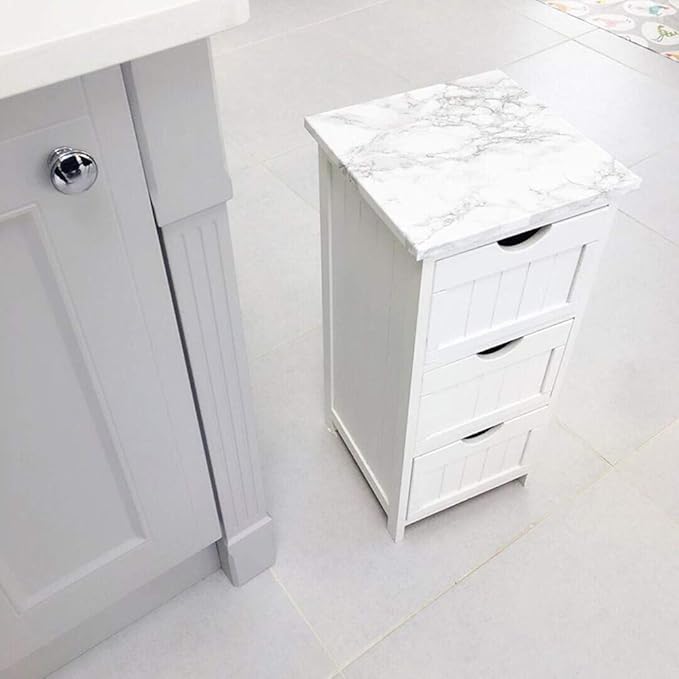 practicalWs Marble Paper Granite Gray/White Roll Kitchen Countertop Cabinet Furniture is Renovated Thick PVC Easy to Remove Without Leaving Glue Upgrade 17.71" x 196.8"