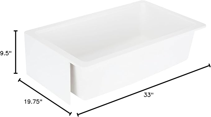 Signature Hardware 454480 Totten 33" Farmhouse Single Basin Granite Kitchen Sink