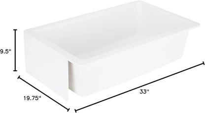 Signature Hardware 454480 Totten 33" Farmhouse Single Basin Granite Kitchen Sink