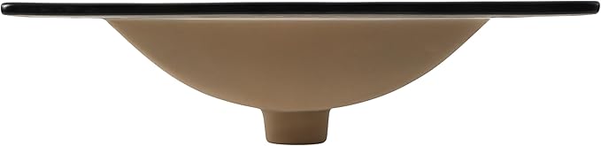 JONATHAN Y SNK1001B Ancillary 3-Hole 24 in. W x 18.25 in. D Classic Contemporary Rectangular Ceramic Single Sink Basin Vanity Top, Black