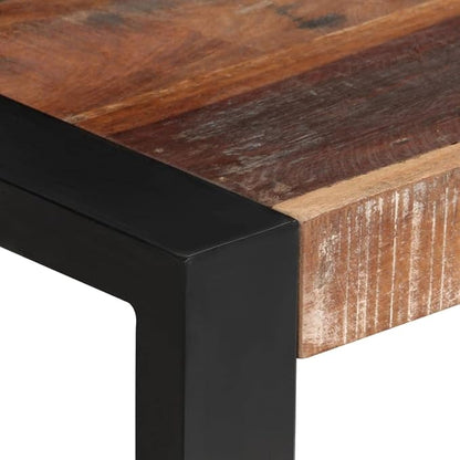 Unique Reclaimed Wood Dining Table, Square Kitchen Island for Modern Living Spaces, Sturdy Industrial Design Comedor
