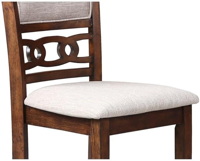 New Classic Furniture Gia 3-Piece Drop Leaf Counter Table Set with 2 Chairs, 42-Inch, Cherry