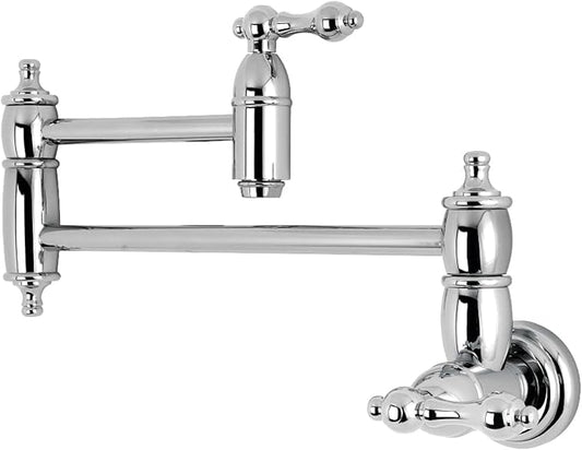 Kingston Brass KS3101AL Pot Filler, Metal Lever Handle, Polished Chrome,8-1/8-Inch Spout Height