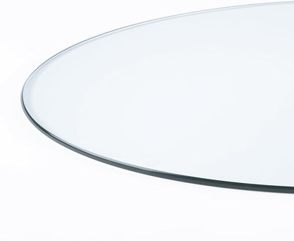 Spancraft 42" Inch Round 3/8" Thick Clear Glass Table Top with Pencil Edge Edge and Tempered Glass, Replacement Glass Table Top, Great for Dining Tables, end Tables, and Outdoor Patio Table Tops or