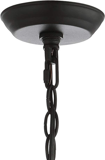 JONATHAN Y 19.5" Black 10-Light Iron Sputnik Chandelier, Mid-Century Modern Industrial Adjustable Height Ceiling Fixture for Dining Room Living Room, LED Bulbs Included JYL9061A
