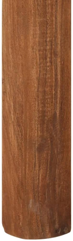 Bar Table Honey Solid Acacia Wood 43.3x21.7x41.7 in Dining Room Kitchen Island Style High Top Rectangular Counter Table for Living Space Bar Area
