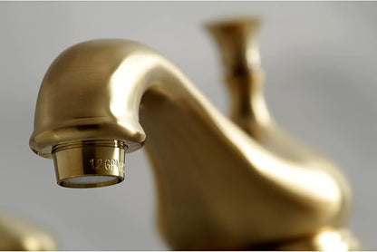 Kingston Brass KS1167PL 8 in. Widespread Bathroom Faucet, Brushed Brass