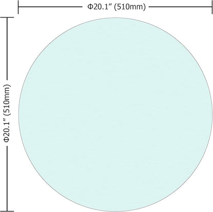 1 Inch Thick Round Tempered Glass Table Top Clear Glass Polished Edge for Kitchen Island or Conference Table Shatterproof Design