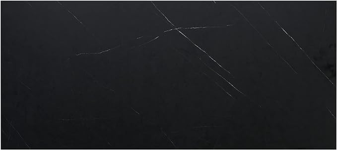 Kaboon 48x18 inches Tabletop, Solid One-Piece Desktop for Sit Stand Desk, Double Desks, L Desk DIY,Wood Countertop Home or Commercial Use,1 inch Thick, Cloud Atlas/Black Marble Pattern