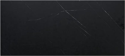 Kaboon 48x18 inches Tabletop, Solid One-Piece Desktop for Sit Stand Desk, Double Desks, L Desk DIY,Wood Countertop Home or Commercial Use,1 inch Thick, Cloud Atlas/Black Marble Pattern