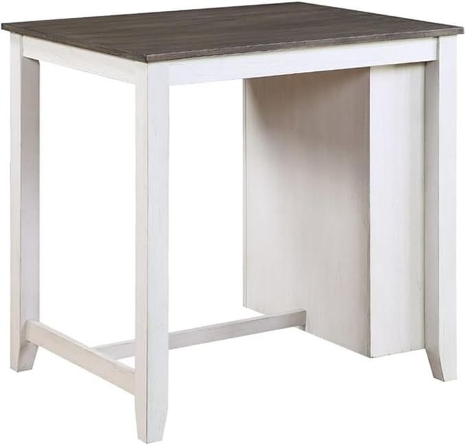 Lexicon Daye 3 Piece Wood Counter Height Dining Set in Gray and White